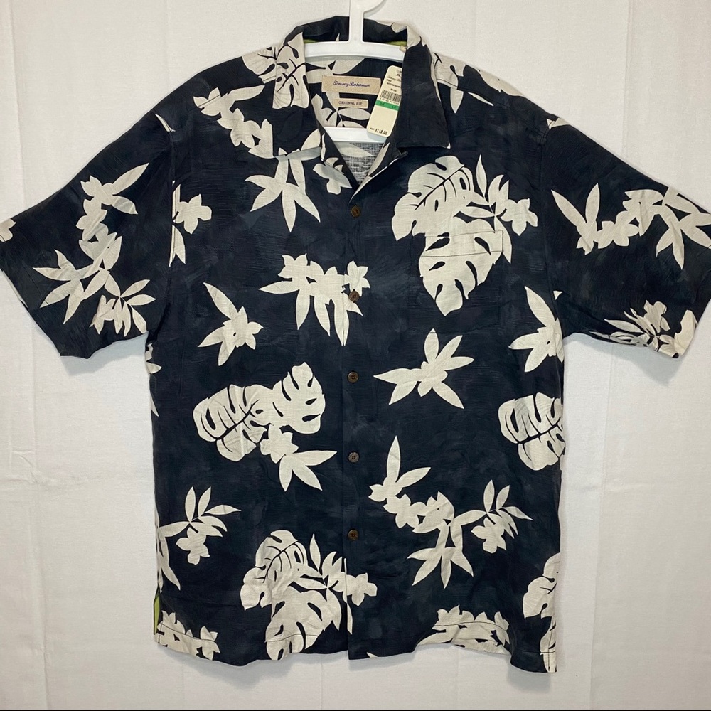 TOMMY BAHAMA Men's Naples Sun Shadow Camp Shirt L
